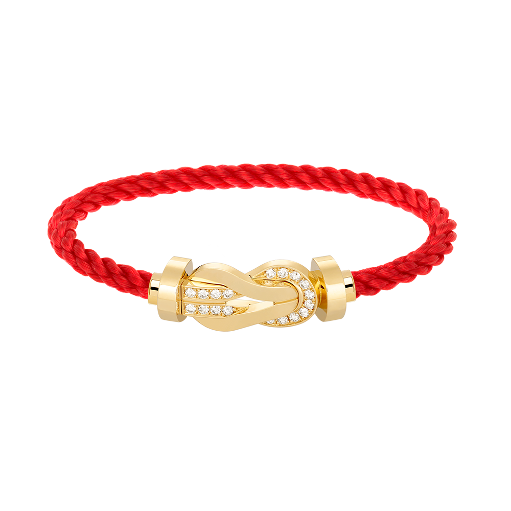 [Cyra] CHANCE GROSSES 8-FIGUREN-SCHNALLEN-ARMBAND MIT HALBDIAMANTEN IN GOLD