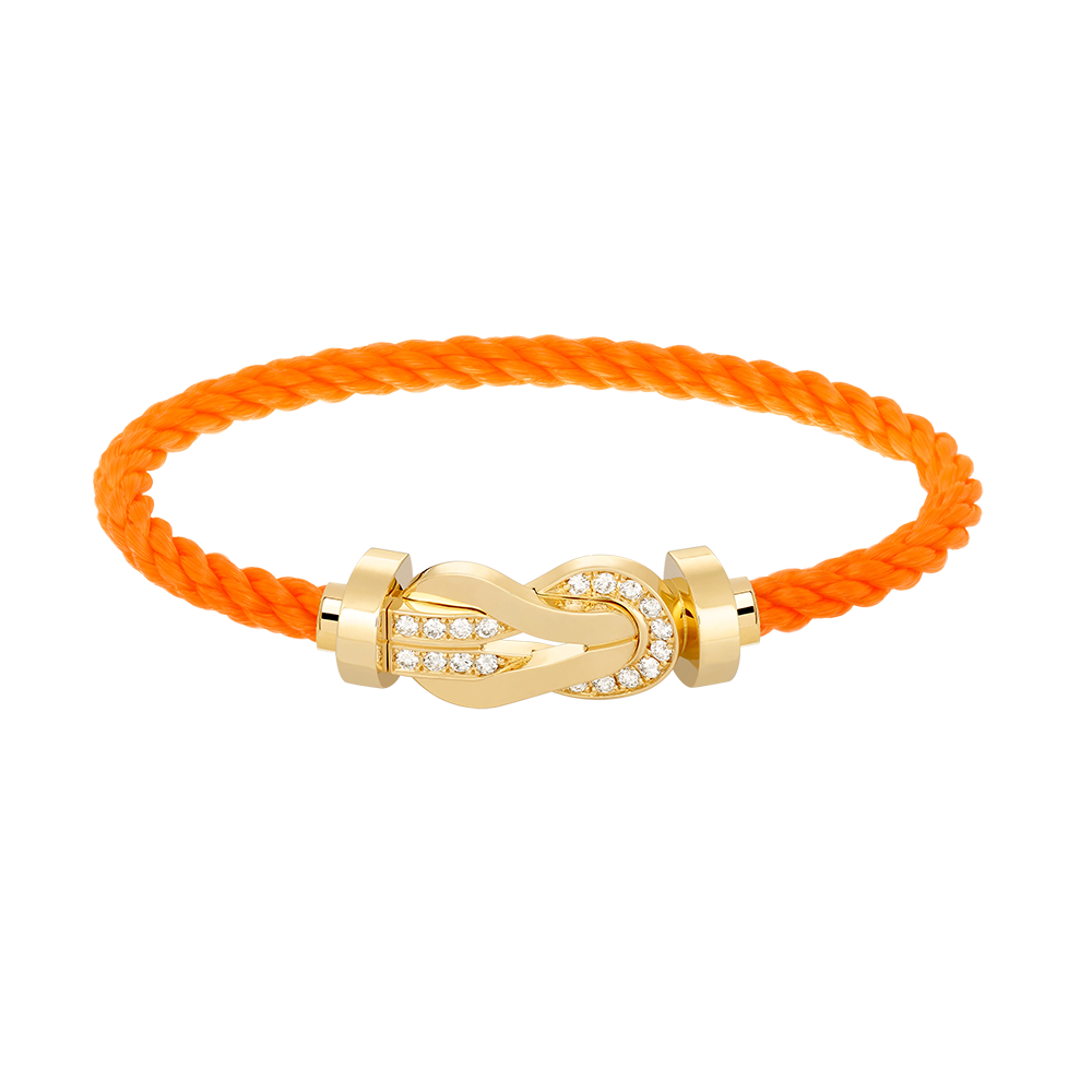 [Cyra] CHANCE GROSSES 8-FIGUREN-SCHNALLEN-ARMBAND MIT HALBDIAMANTEN IN GOLD