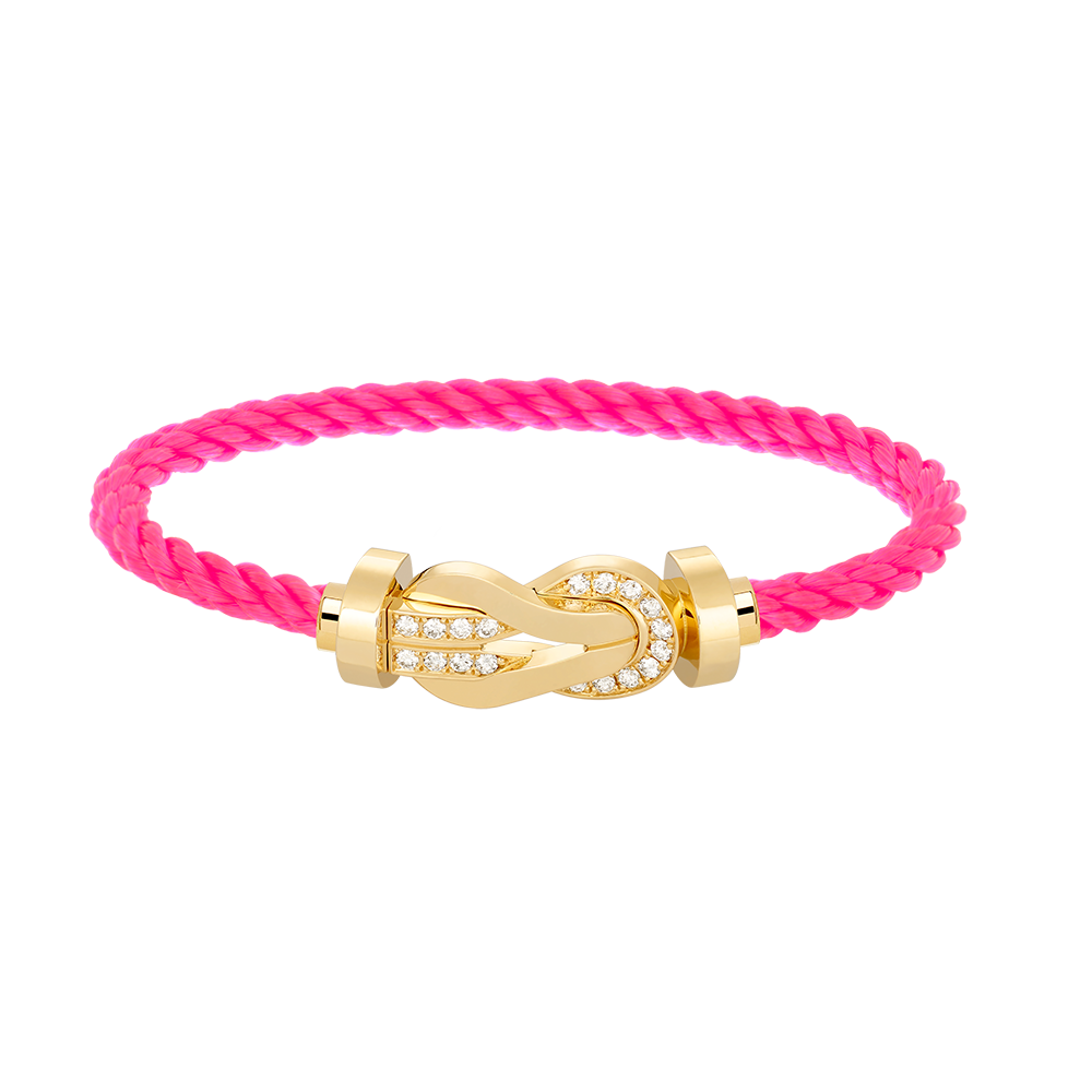 [Cyra] CHANCE GROSSES 8-FIGUREN-SCHNALLEN-ARMBAND MIT HALBDIAMANTEN IN GOLD