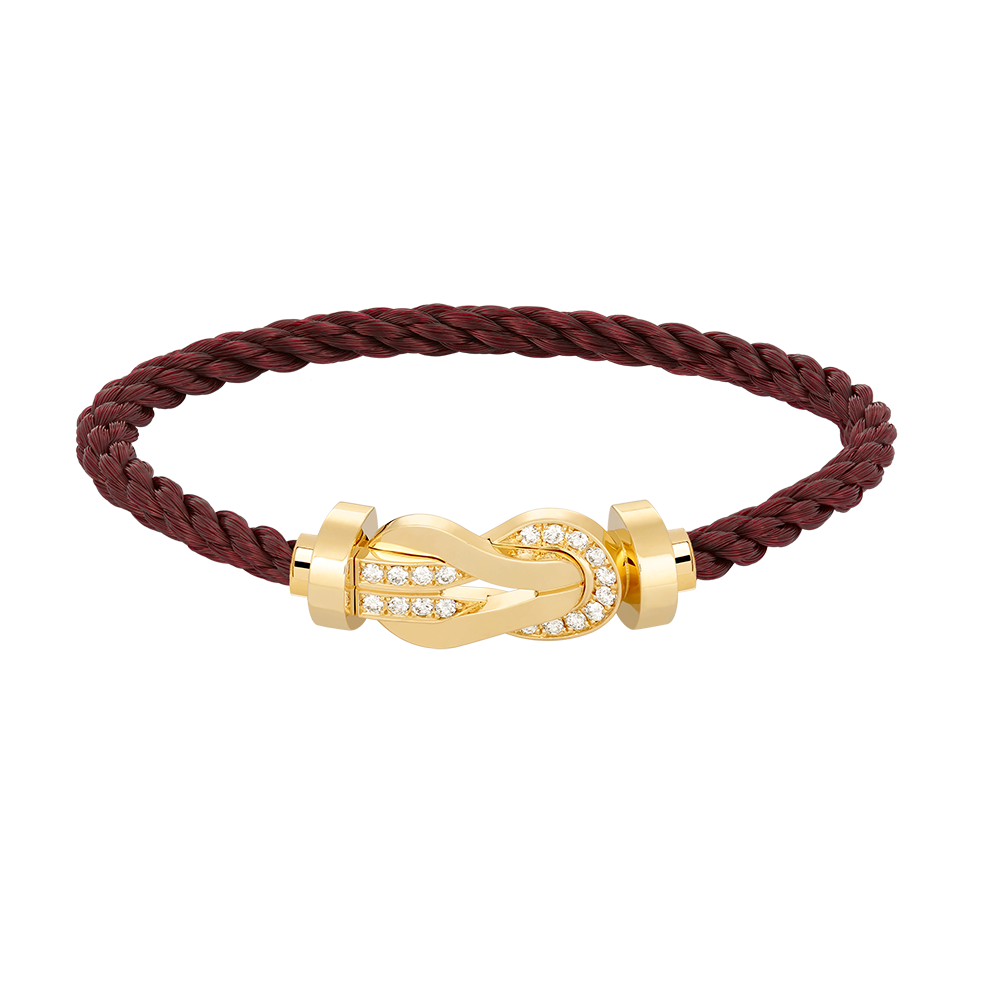 [Cyra] CHANCE GROSSES 8-FIGUREN-SCHNALLEN-ARMBAND MIT HALBDIAMANTEN IN GOLD