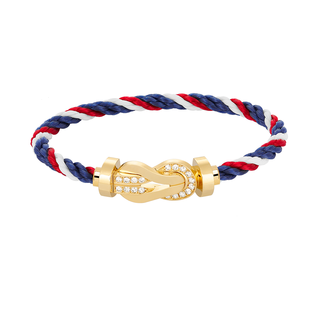 [Cyra] CHANCE GROSSES 8-FIGUREN-SCHNALLEN-ARMBAND MIT HALBDIAMANTEN IN GOLD