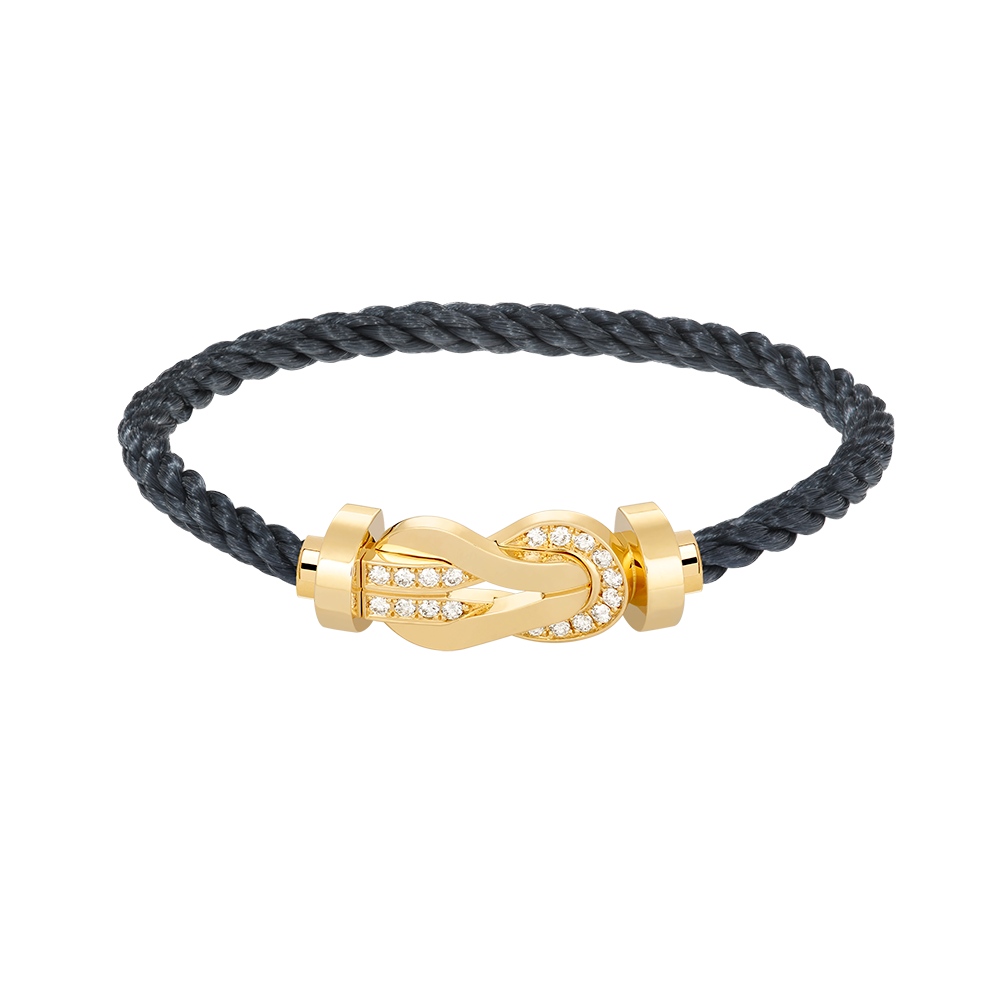 [Cyra] CHANCE GROSSES 8-FIGUREN-SCHNALLEN-ARMBAND MIT HALBDIAMANTEN IN GOLD
