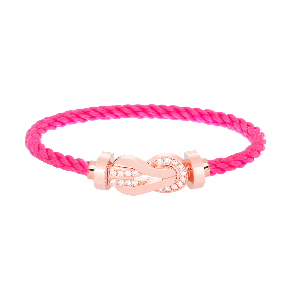 [Cyra] CHANCE GROSSES 8-FIGUREN SCHNALLEN-ARMBAND MIT HALB-DIAMANTEN ROSÉGOLD
