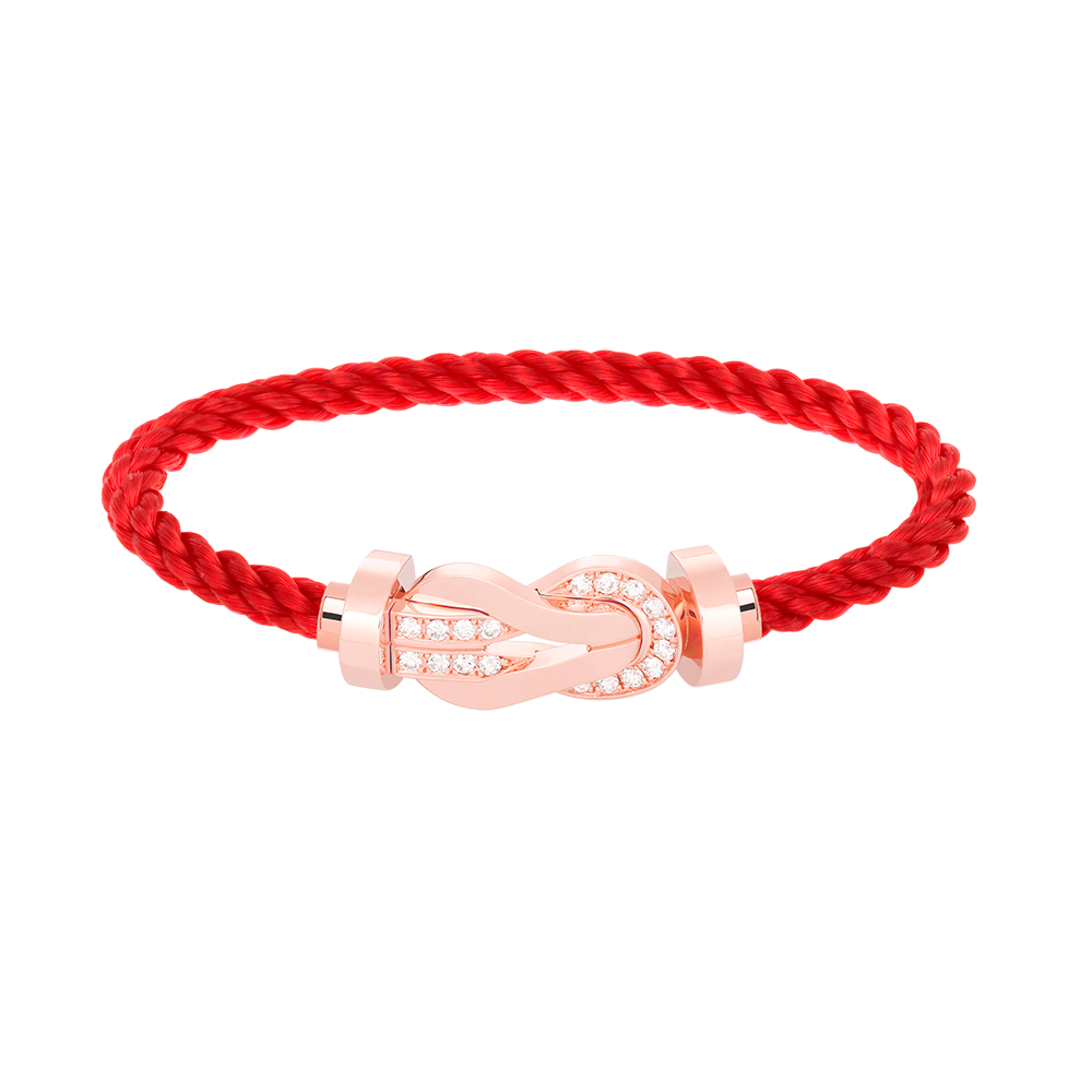 [Cyra] CHANCE GROSSES 8-FIGUREN SCHNALLEN-ARMBAND MIT HALB-DIAMANTEN ROSÉGOLD