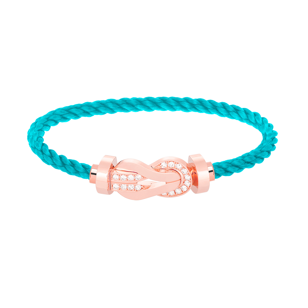 [Cyra] CHANCE GROSSES 8-FIGUREN SCHNALLEN-ARMBAND MIT HALB-DIAMANTEN ROSÉGOLD