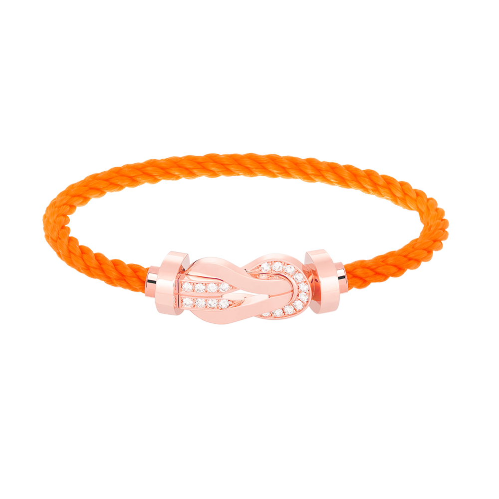 [Cyra] CHANCE GROSSES 8-FIGUREN SCHNALLEN-ARMBAND MIT HALB-DIAMANTEN ROSÉGOLD