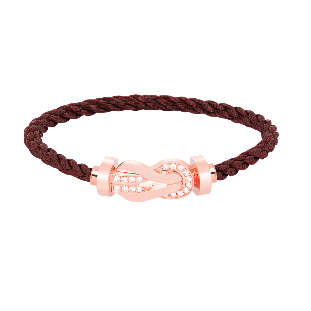 [Cyra] CHANCE GROSSES 8-FIGUREN SCHNALLEN-ARMBAND MIT HALB-DIAMANTEN ROSÉGOLD