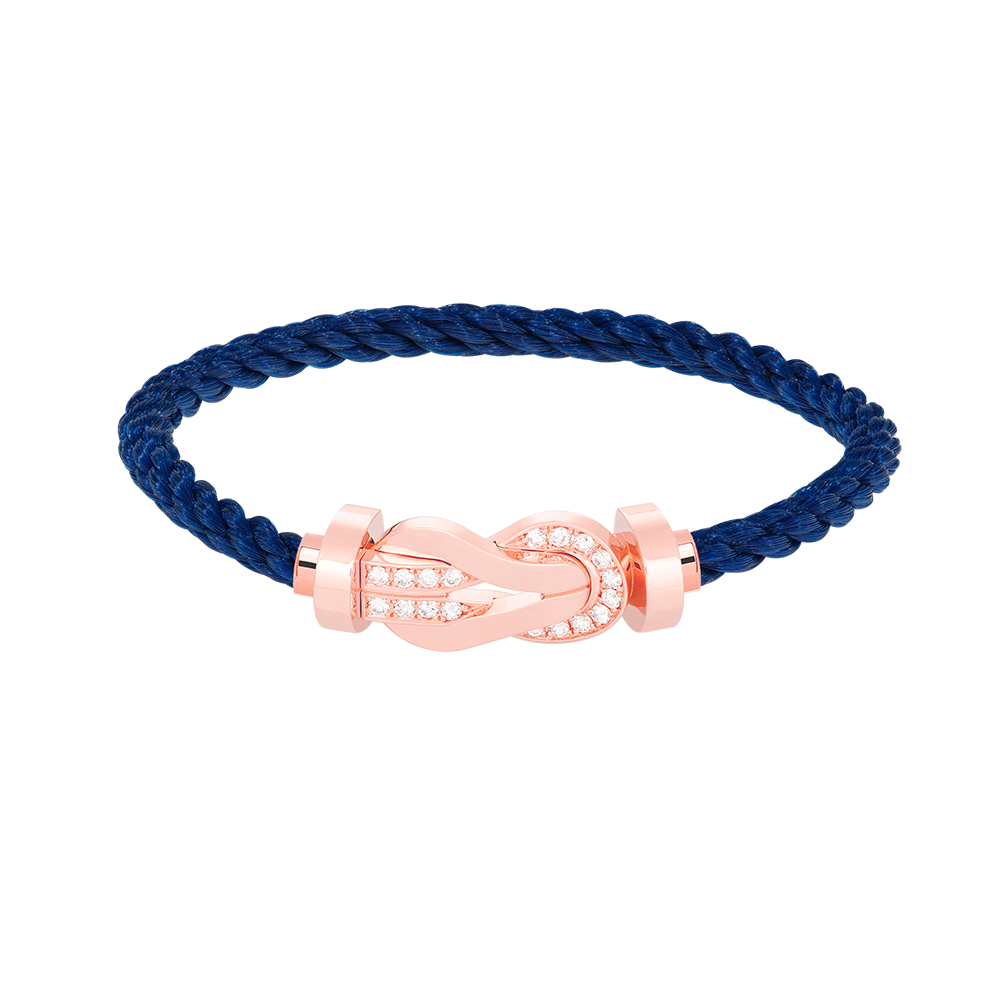 [Cyra] CHANCE GROSSES 8-FIGUREN SCHNALLEN-ARMBAND MIT HALB-DIAMANTEN ROSÉGOLD