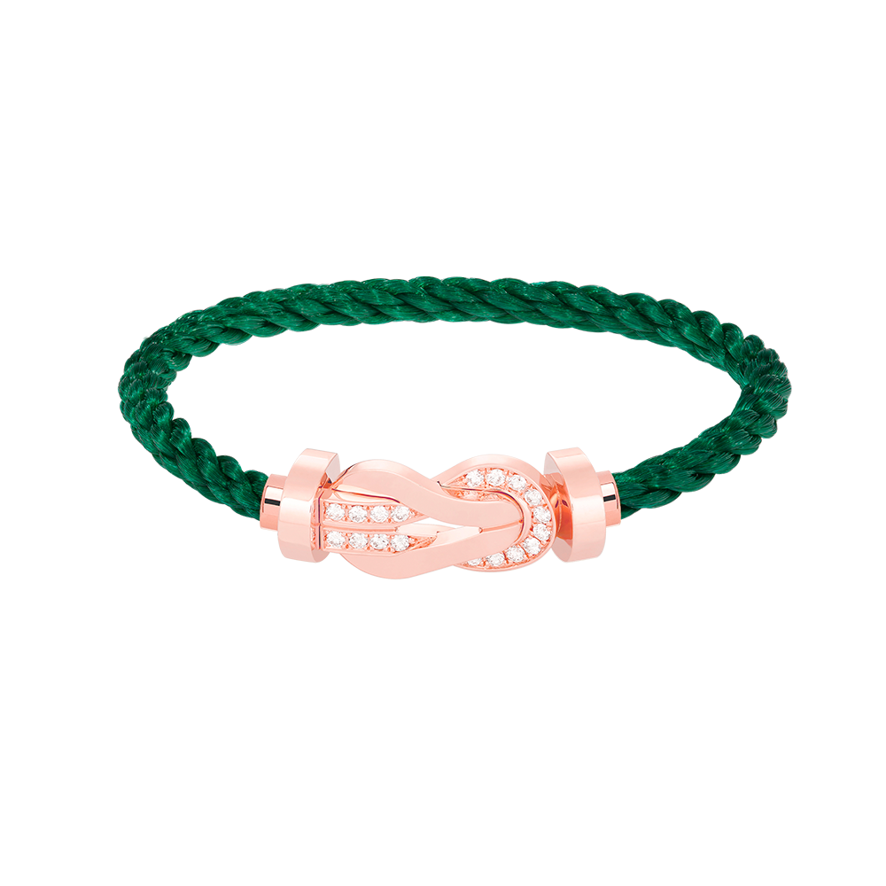 [Cyra] CHANCE GROSSES 8-FIGUREN SCHNALLEN-ARMBAND MIT HALB-DIAMANTEN ROSÉGOLD