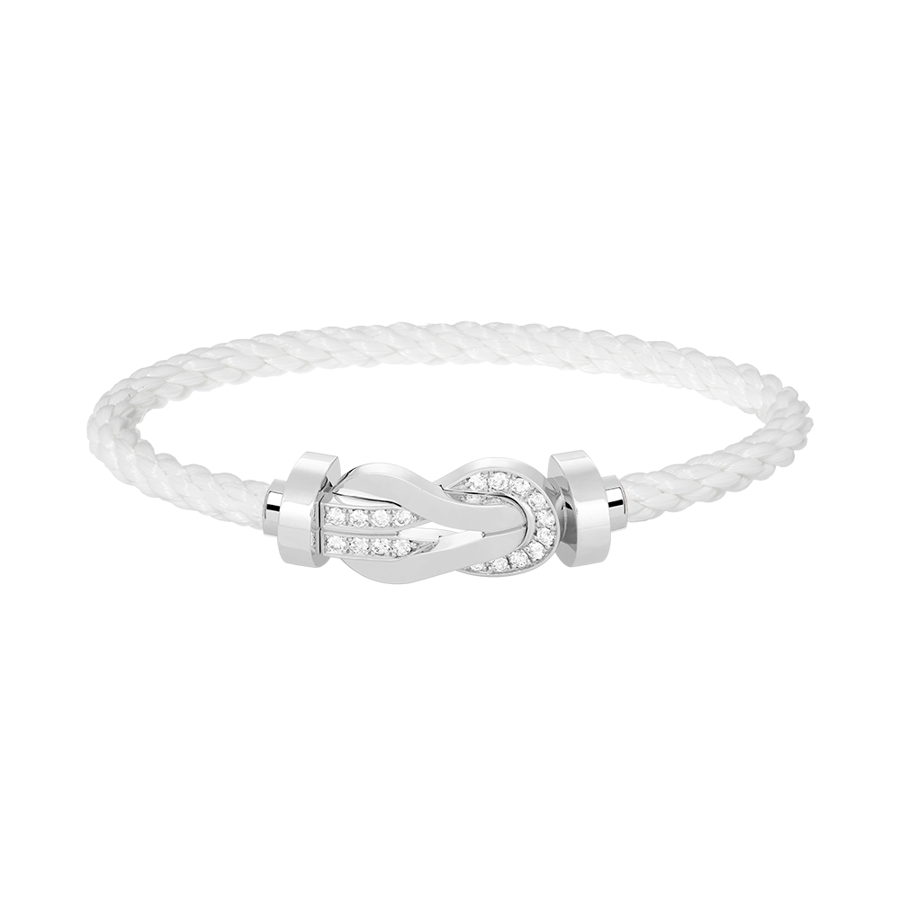 [Cyra] CHANCE GROSSES 8-FIGUREN-SCHNALLENARMBAND MIT HALBDIAMANTEN SILBER