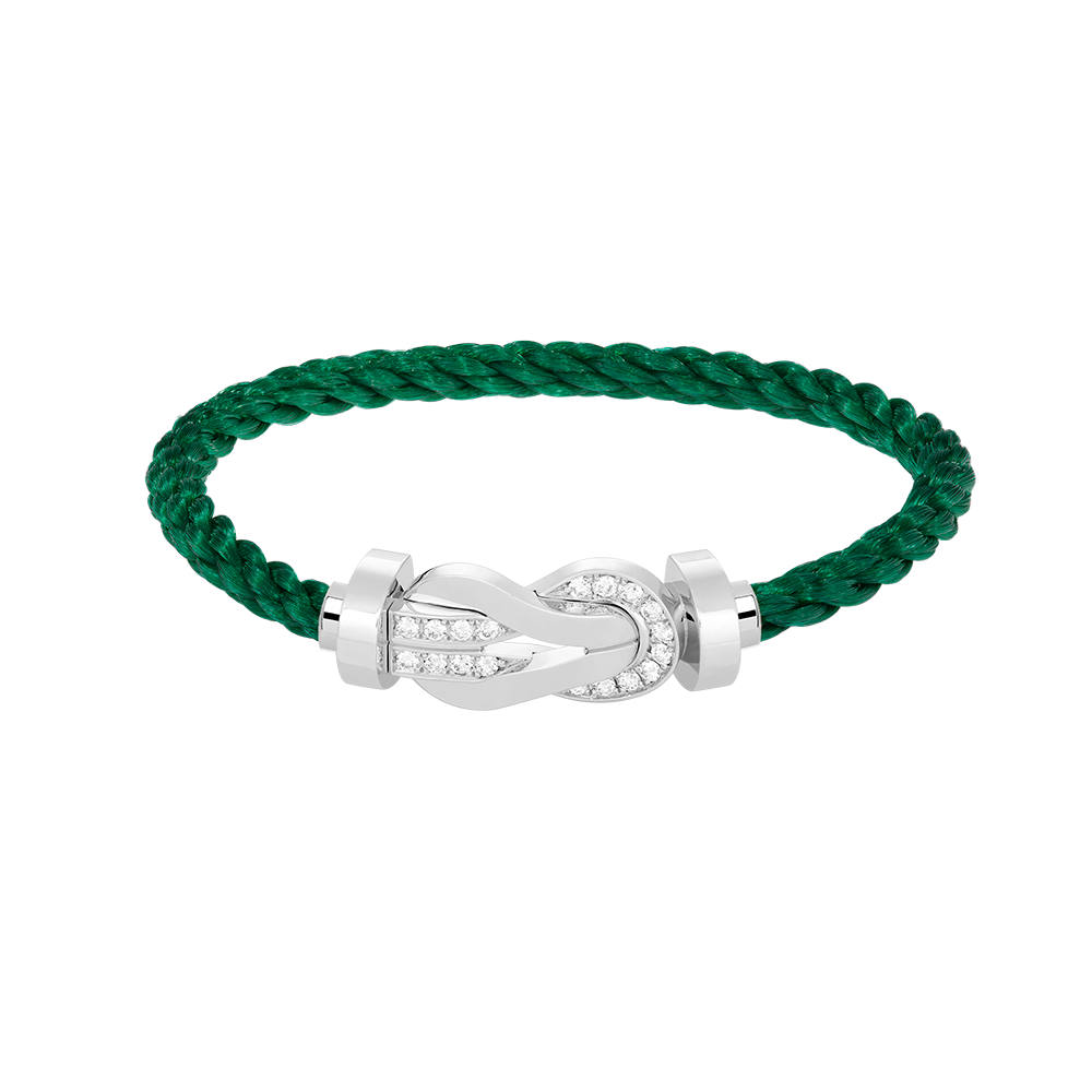 [Cyra] CHANCE GROSSES 8-FIGUREN-SCHNALLENARMBAND MIT HALBDIAMANTEN SILBER