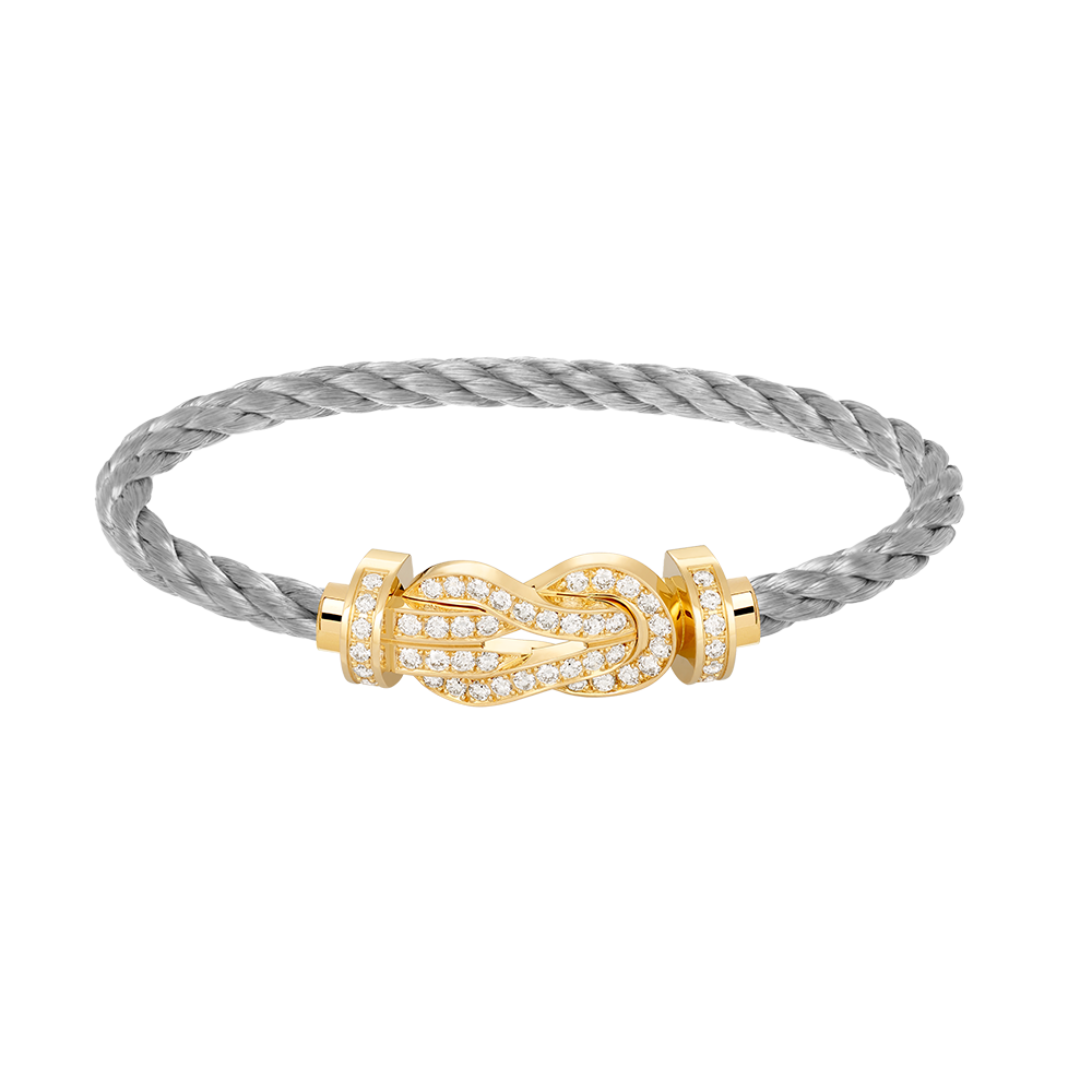 [Cyra] CHANCE GROSSES 8-FIGUREN-ARMBAND MIT VOLLDIAMANT-SCHNALLE GOLD