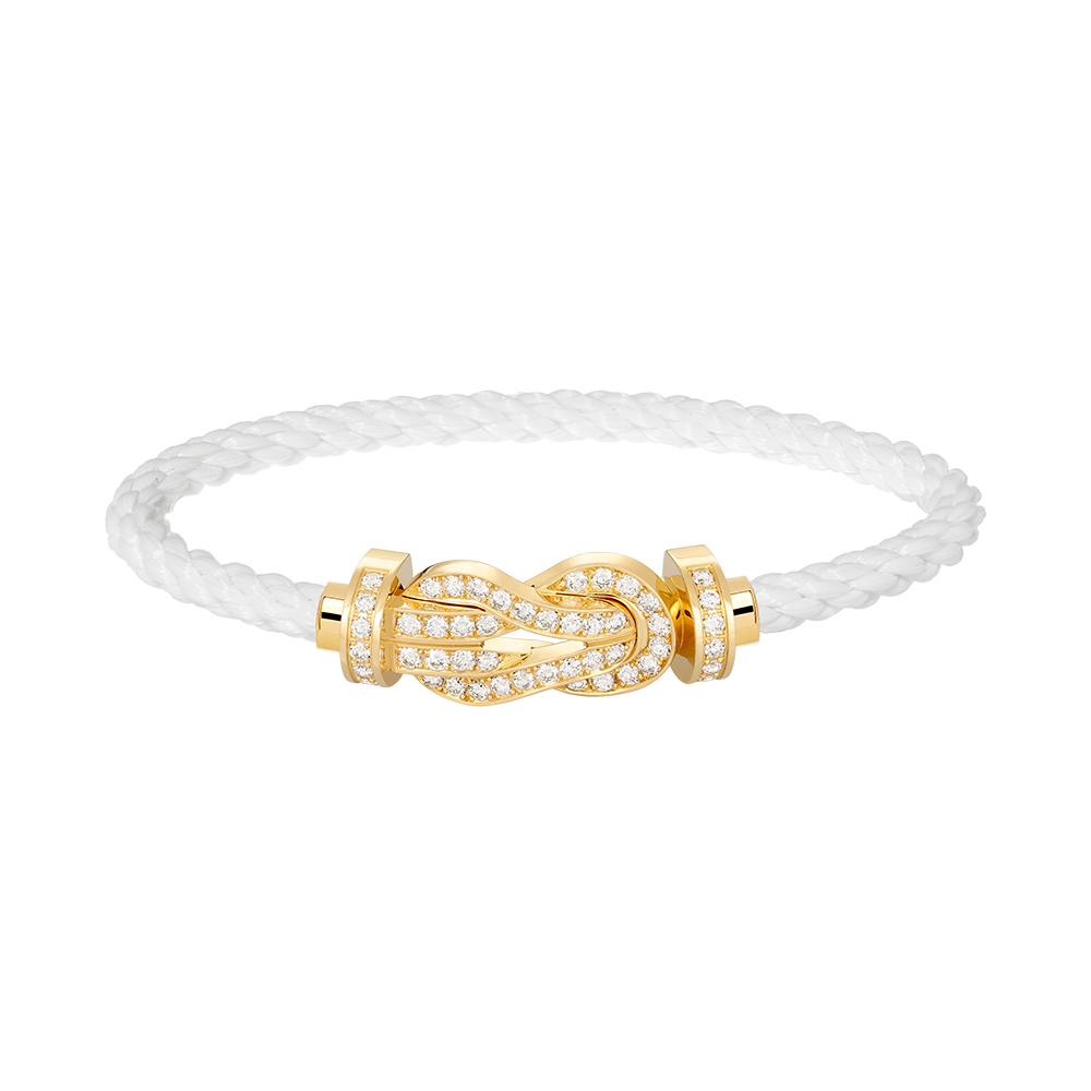 [Cyra] CHANCE GROSSES 8-FIGUREN-ARMBAND MIT VOLLDIAMANT-SCHNALLE GOLD