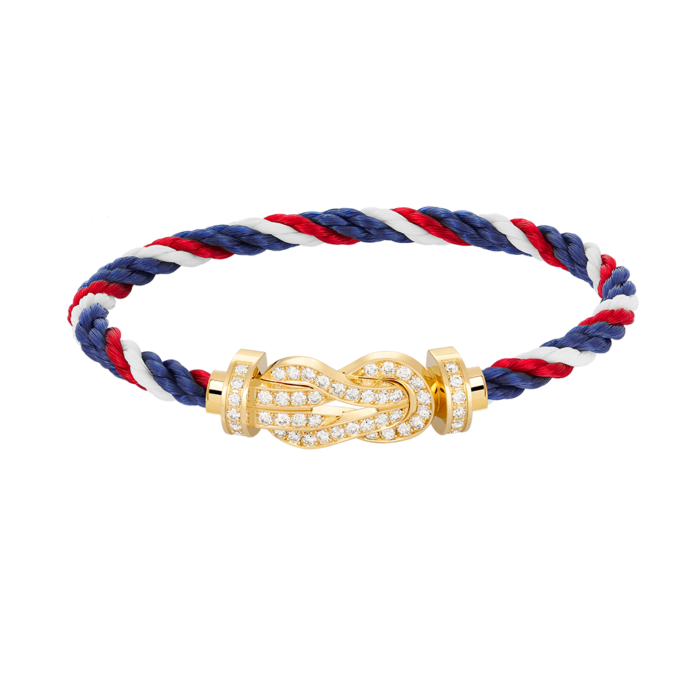 [Cyra] CHANCE GROSSES 8-FIGUREN-ARMBAND MIT VOLLDIAMANT-SCHNALLE GOLD