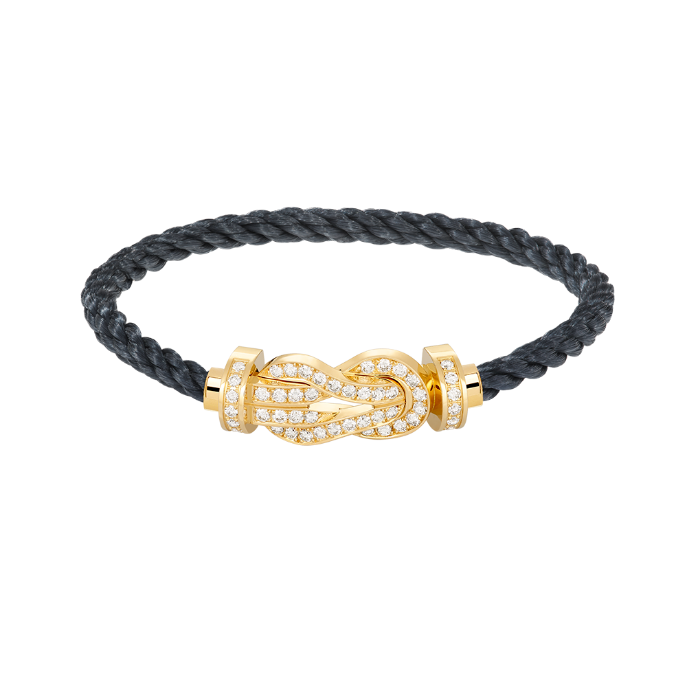 [Cyra] CHANCE GROSSES 8-FIGUREN-ARMBAND MIT VOLLDIAMANT-SCHNALLE GOLD