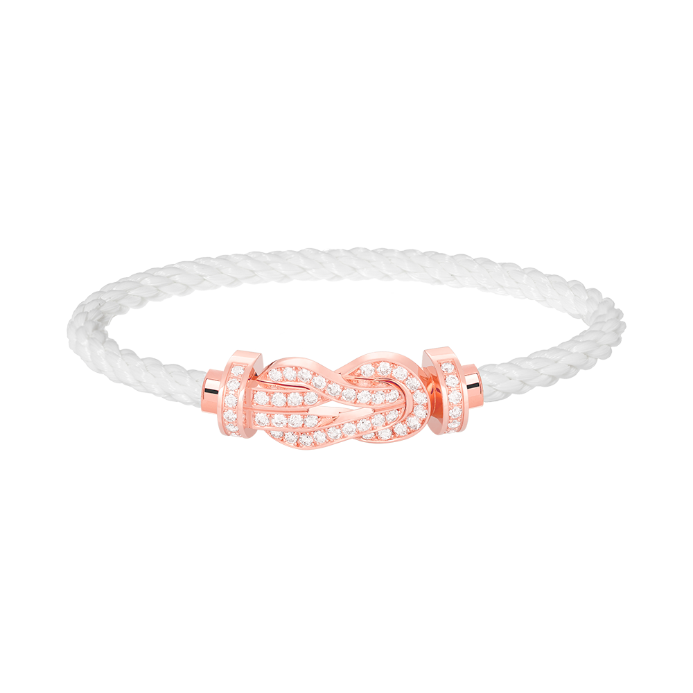 [Cyra] CHANCE GROSSES ARMBAND MIT 8-STELLIGER SCHNALLE UND VOLLBESATZ MIT DIAMANTEN IN ROSÉGOLD
