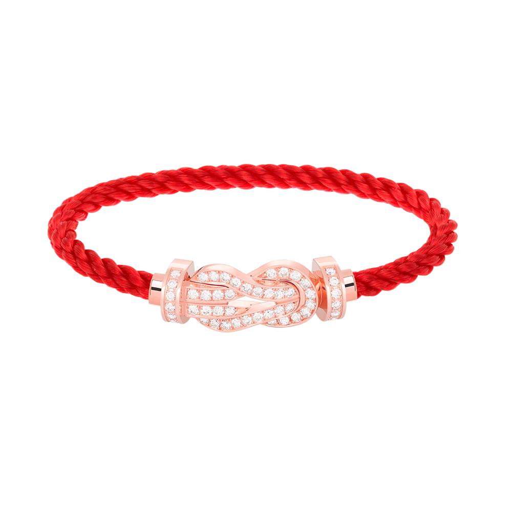 [Cyra] CHANCE GROSSES ARMBAND MIT 8-STELLIGER SCHNALLE UND VOLLBESATZ MIT DIAMANTEN IN ROSÉGOLD