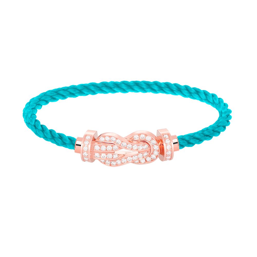 [Cyra] CHANCE GROSSES ARMBAND MIT 8-STELLIGER SCHNALLE UND VOLLBESATZ MIT DIAMANTEN IN ROSÉGOLD