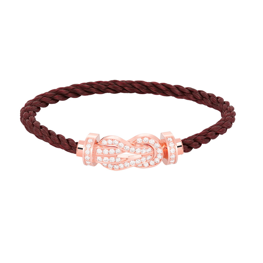 [Cyra] CHANCE GROSSES ARMBAND MIT 8-STELLIGER SCHNALLE UND VOLLBESATZ MIT DIAMANTEN IN ROSÉGOLD