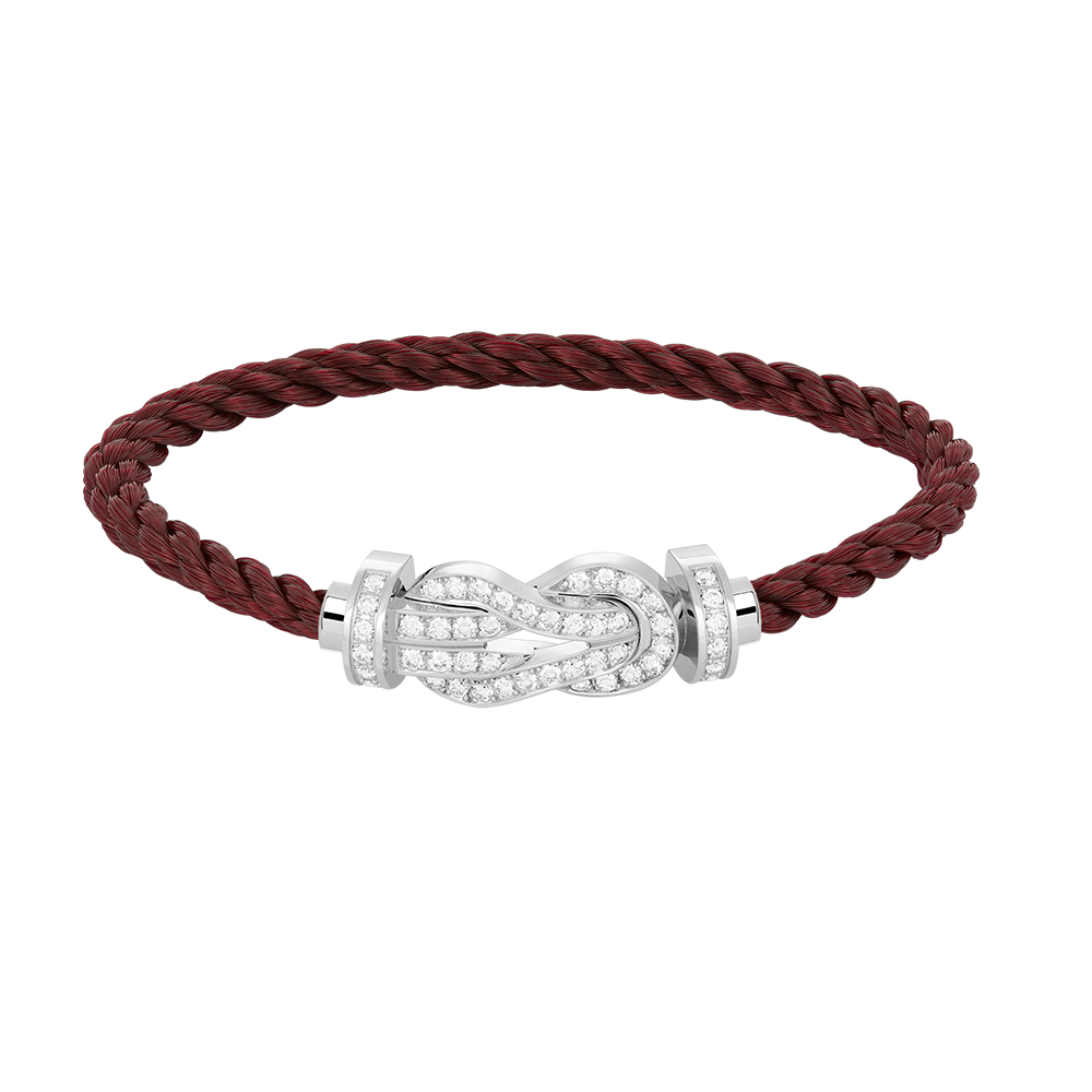 [Cyra] CHANCE GROSSES ARMBAND MIT 8-STELLIGER SCHNALLE UND VOLLBESATZ MIT DIAMANTEN IN SILBER