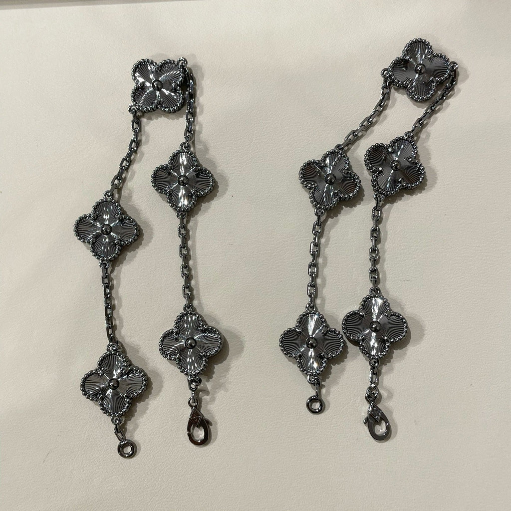 [Cyra] Neues CLOVER 5 MOTIF SCHWARZES ARMBAND