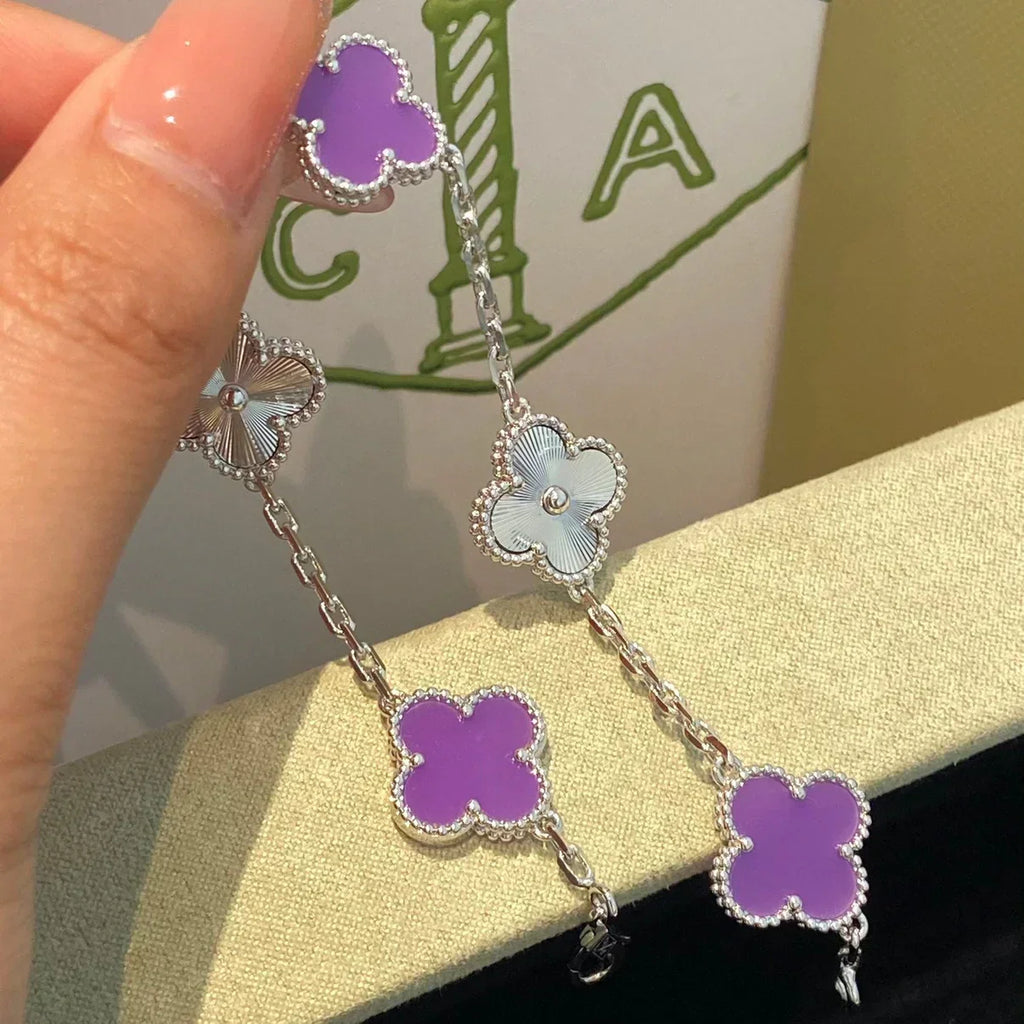 [Cyra] NEUE CLOVER 5 MOTIF VIOLETT ARMBAND KOLLEKTION