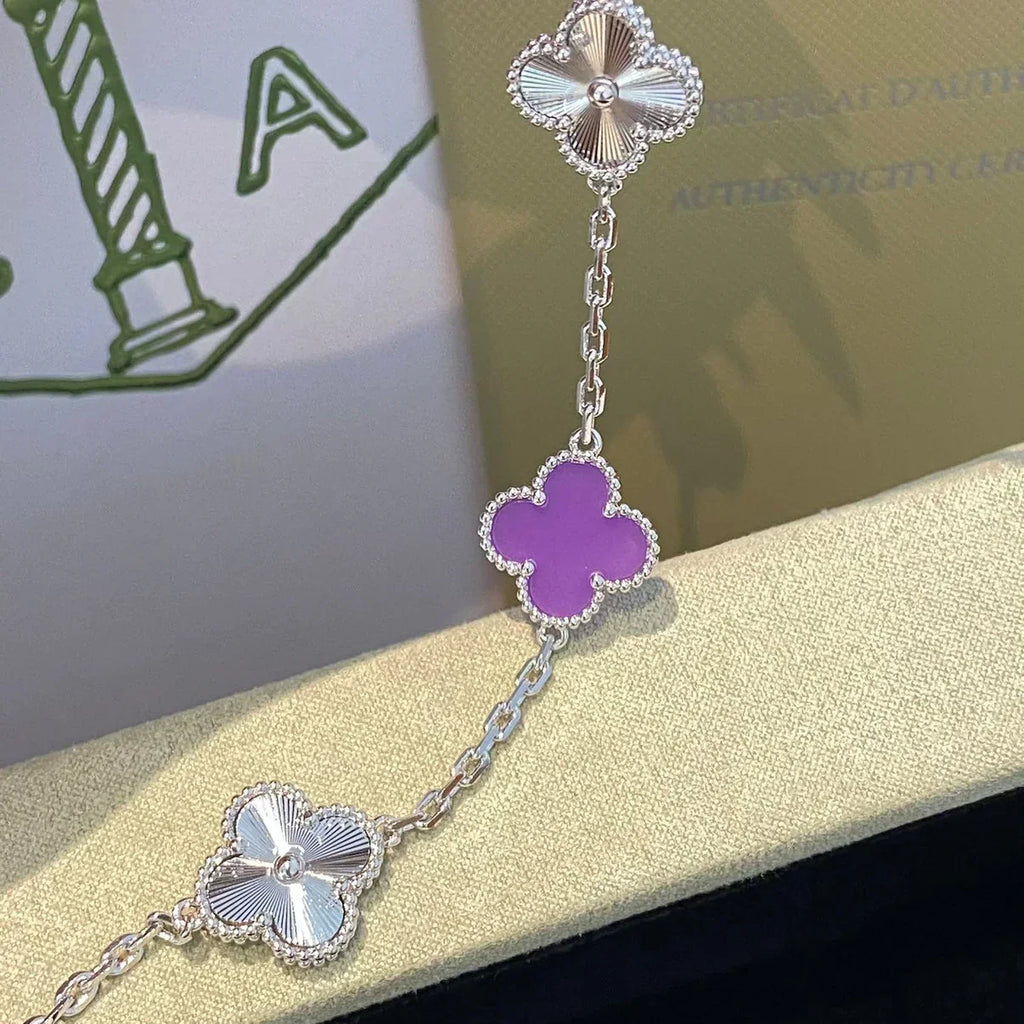 [Cyra] NEUE CLOVER 5 MOTIF VIOLETT ARMBAND KOLLEKTION