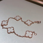 [Cyra] New CLOVER 5 MOTIF ROCK CRYSTAL BRACELET