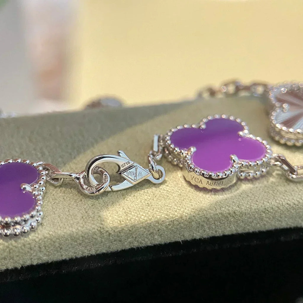 [Cyra] NEUE CLOVER 5 MOTIF VIOLETT ARMBAND KOLLEKTION
