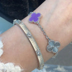 [Cyra] NEUE CLOVER 5 MOTIF VIOLETT ARMBAND KOLLEKTION