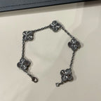 [Cyra] Neues CLOVER 5 MOTIF SCHWARZES ARMBAND