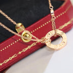 [Cyra] LOVE-HALSKETTE VERSTELLBAR ROSÉGOLD 2 DIAMANTEN