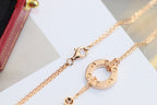 [Cyra] LOVE-HALSKETTE VERSTELLBAR ROSÉGOLD 2 DIAMANTEN
