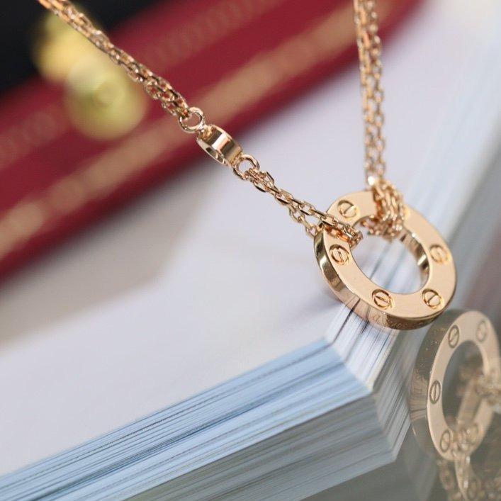 [Cyra] LOVE-HALSKETTE VERSTELLBAR ROSÉGOLD 2 DIAMANTEN