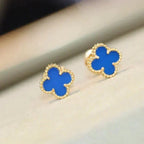 [Cyra]  CLOVER MINI 9.5MM TURQUOISE EARRINGS