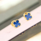 [Cyra]  CLOVER MINI 9.5MM TURQUOISE EARRINGS