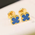 [Cyra]  CLOVER MINI 9.5MM TURQUOISE EARRINGS