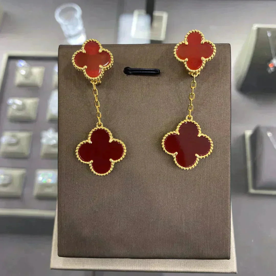 [Cyra]  CLOVER 2 MOTIFS  EARRINGS (MULTIPLE CHOICESC