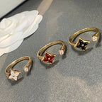 [Cyra]  STAR 1 DIAMOND OPEN RING