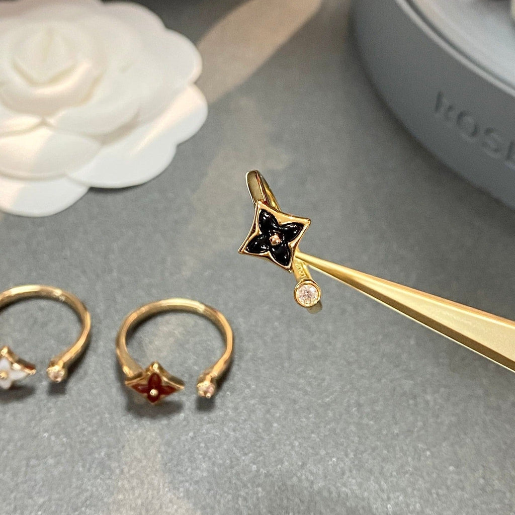 [Cyra]  STAR 1 DIAMOND OPEN RING