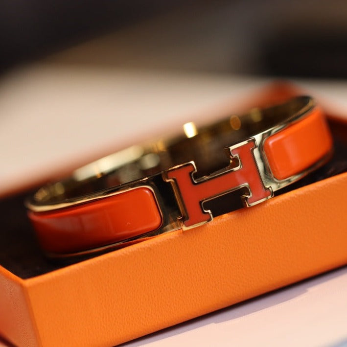 [Cyra]  H BRACELET 12MM GOLD