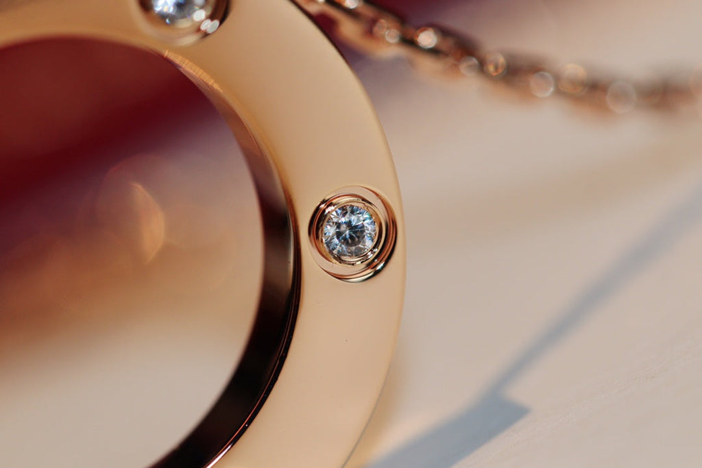 [Cyra] LIEBESKETTE 16MM 6 DIAMANTEN ROSÉGOLD