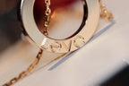[Cyra] LIEBESKETTE 16MM 6 DIAMANTEN ROSÉGOLD