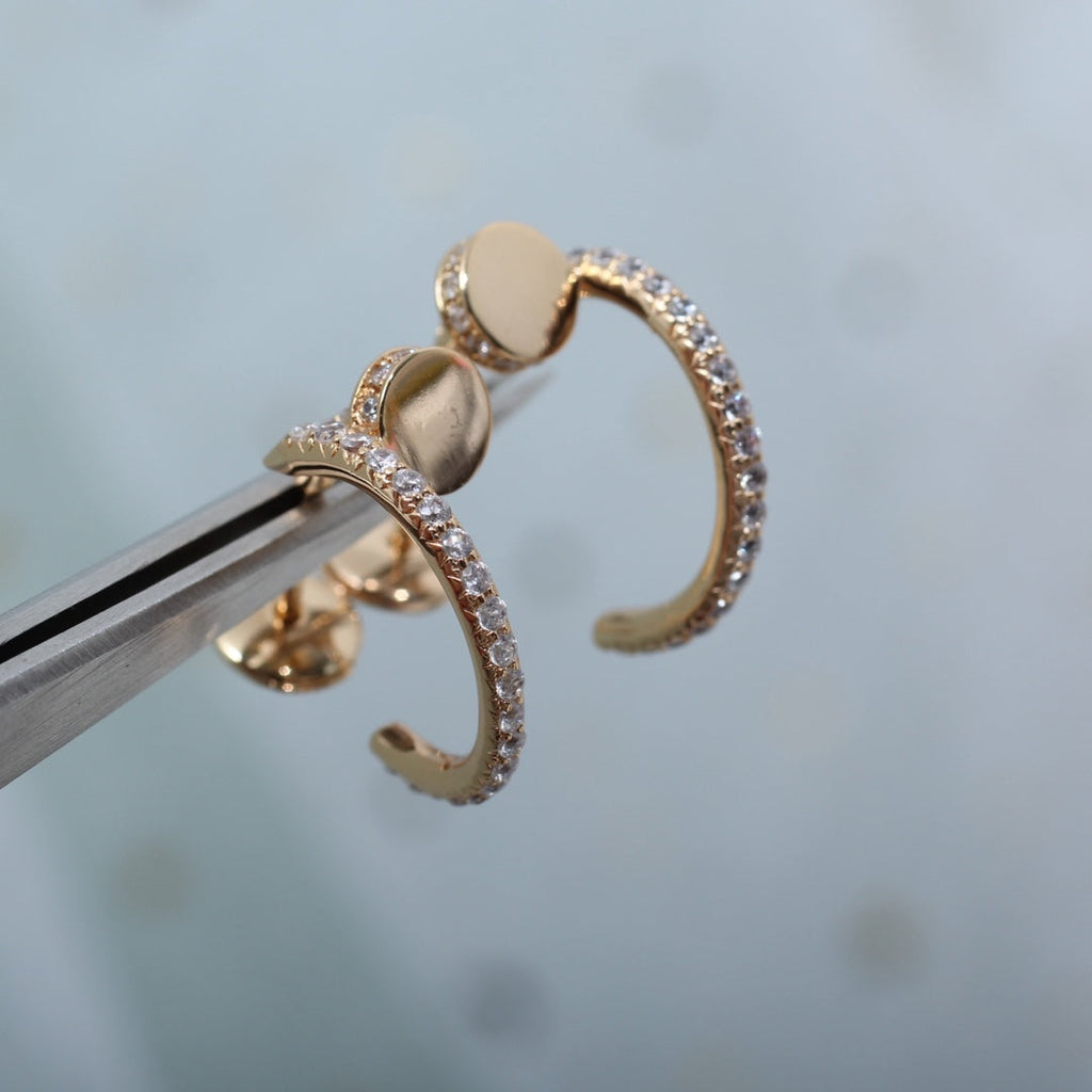 [Cyra] JUSTE OHRRINGE 12,75 MM ROSÉGOLD DIAMANT
