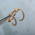 [Cyra] JUSTE OHRRINGE 12,75 MM ROSÉGOLD DIAMANT