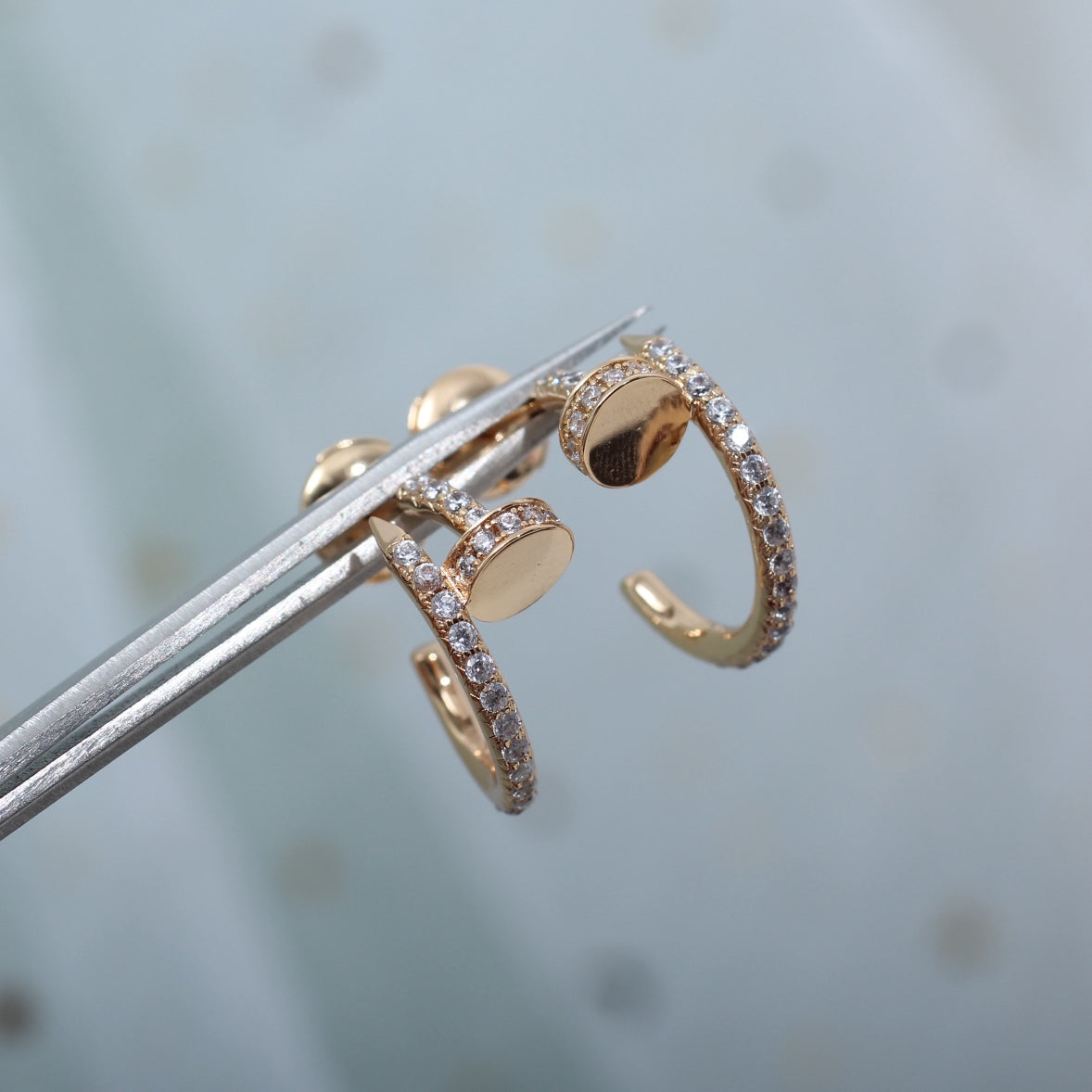 [Cyra] JUSTE OHRRINGE 12,75 MM ROSÉGOLD DIAMANT