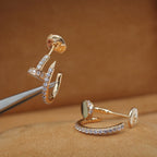 [Cyra] JUSTE OHRRINGE 12,75 MM ROSÉGOLD DIAMANT