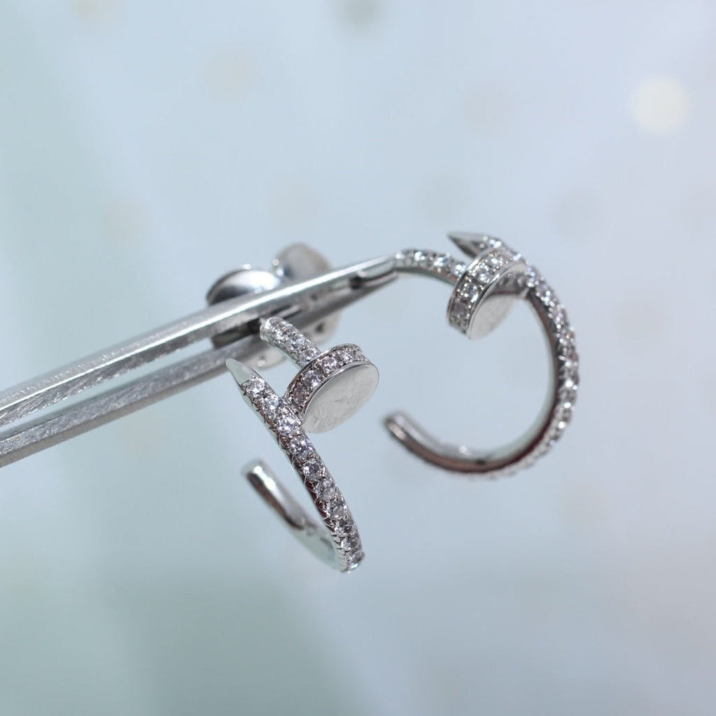 [Cyra] JUSTE OHRRINGE 12,75 MM SILBER DIAMANT