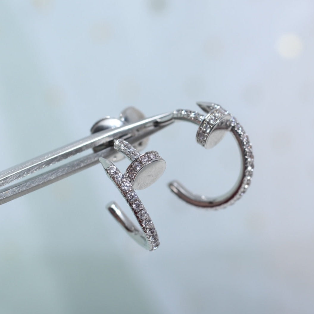 [Cyra] JUSTE OHRRINGE 12,75 MM SILBER DIAMANT