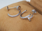 [Cyra] JUSTE OHRRINGE 12,75 MM SILBER DIAMANT